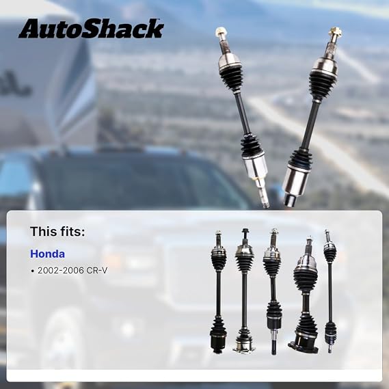 AutoShack Front CV Axle Shaft Assemblies for Honda, CR-V 2002-2006, 4WD FWD L4 2.4L, Left and Right, Pair