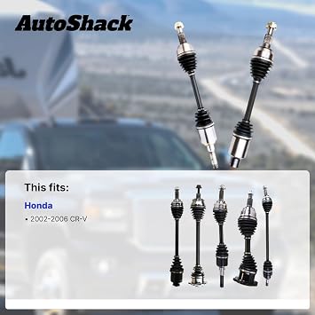 AutoShack Front CV Axle Shaft Assemblies for Honda, CR-V 2002-2006, 4WD FWD L4 2.4L, Left and Right, Pair