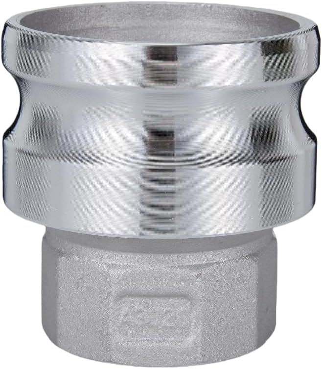 Aluminum Type AR Camlock Fitting, 3" Male Camlock x 2" Female NPT Thread