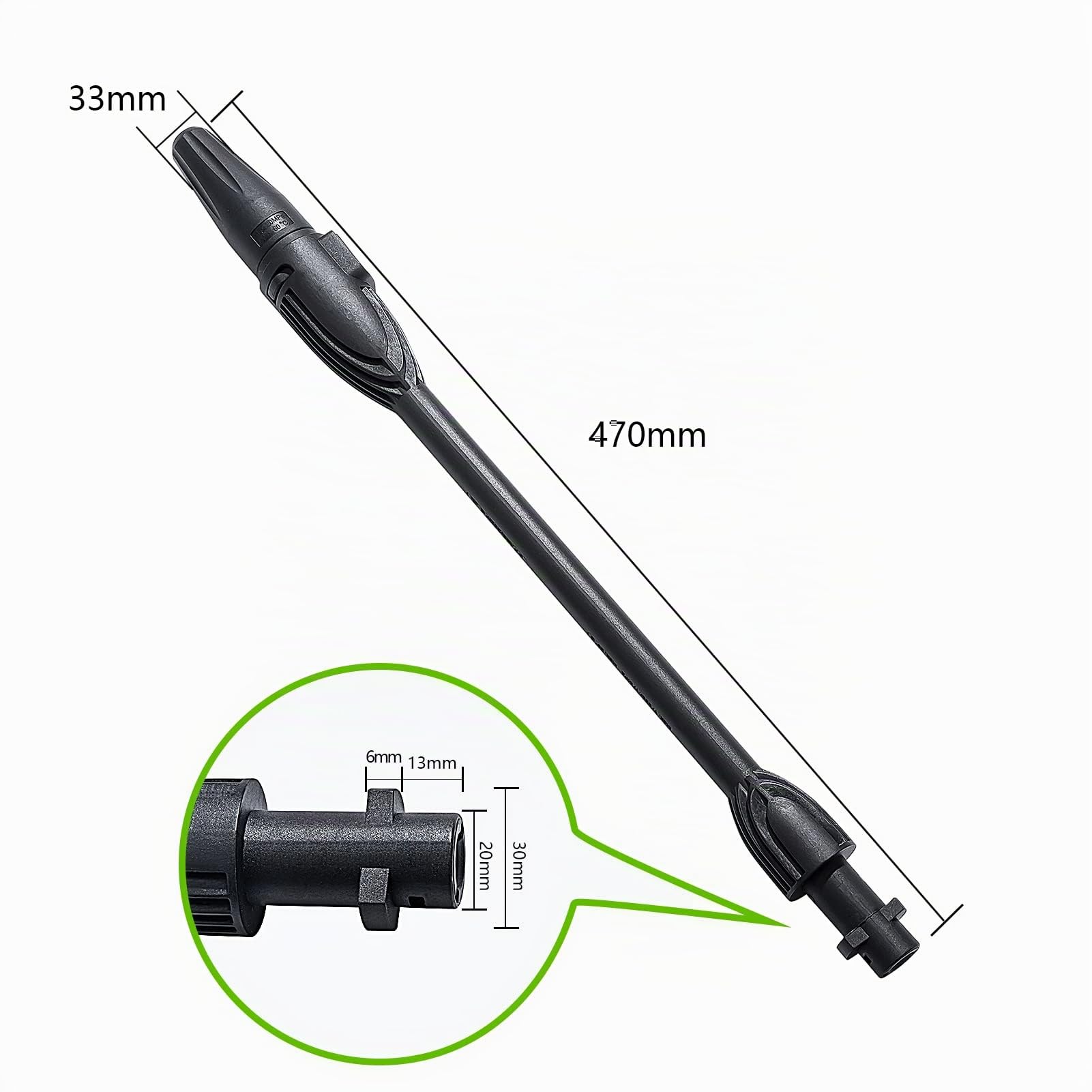 YUET Lance de nettoyage haute pression pour Karcher Series – Pistolet pulvérisateur double fonction avec buse réglable, extension rotative et buses de rechange pour K2, K3, K4, K5, K6, K7