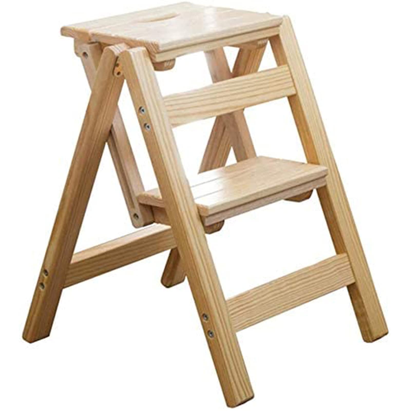 Escalier pliant en bois massif pour resoudre le manque d'espace