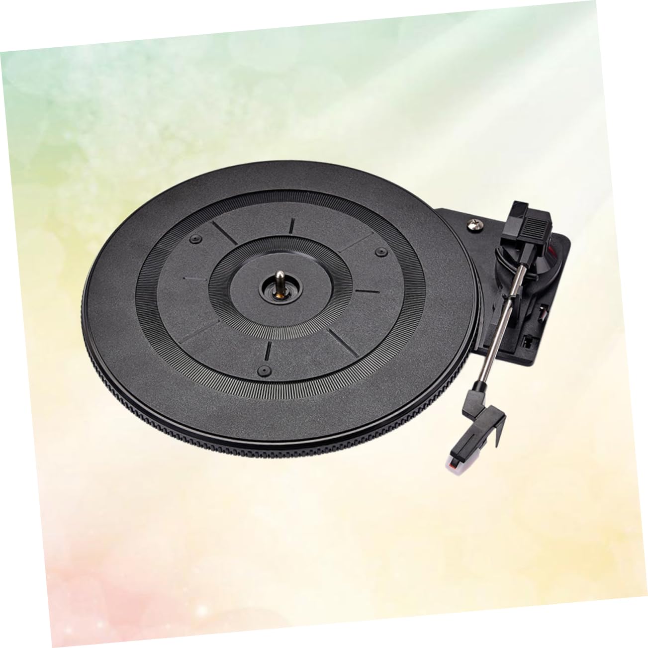 Platine Vinyle Vintage 28cm Noir, Lecteur Disque Haute Fidélité Portable