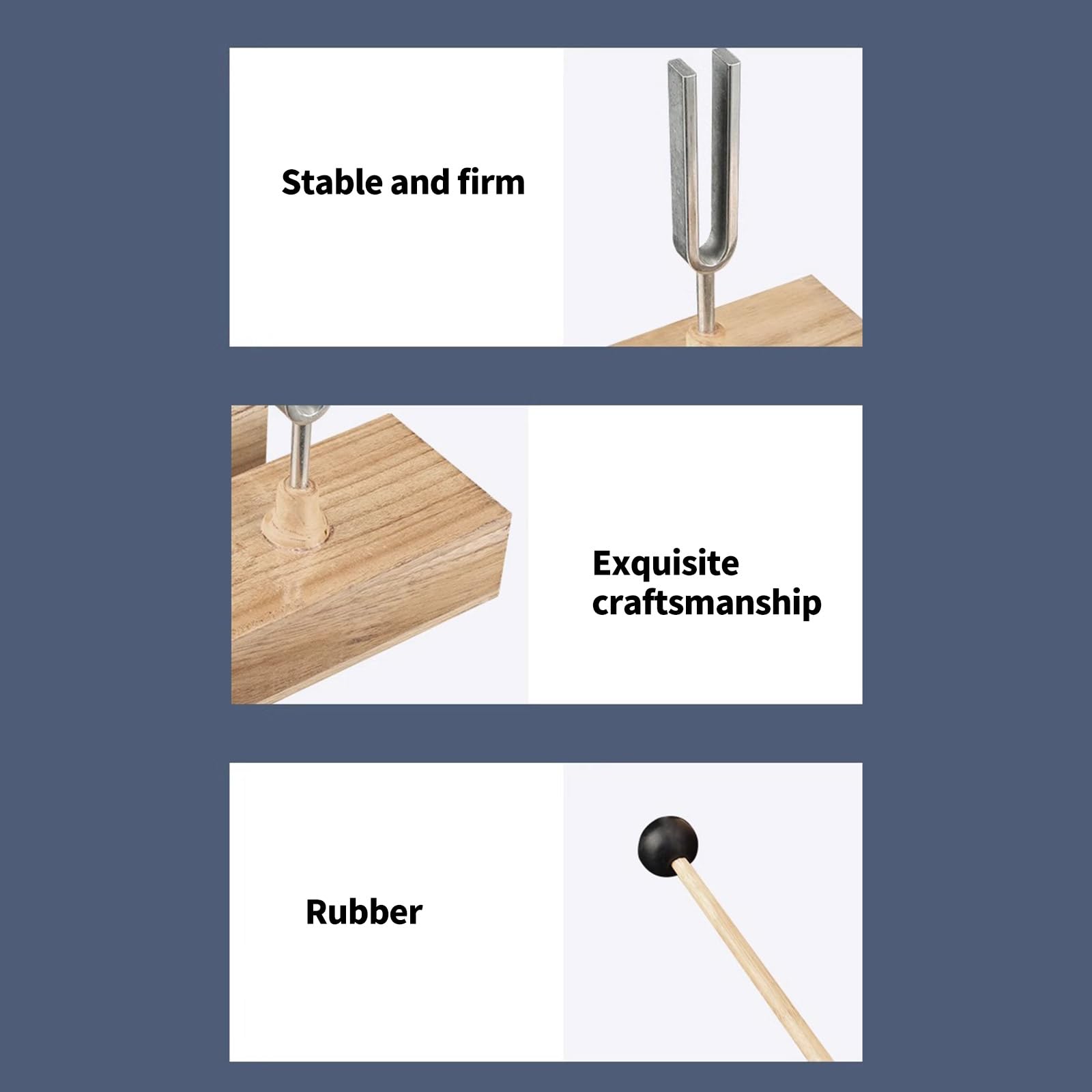 Kit d'expérimentation avec doubles fourches d'accordage 440 Hz et boîte en bois pour l'éducation, laboratoire de physique, résonance sonore