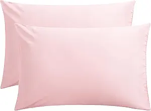 FLXXIE Microfiber Pillow Cases Queen Size Set of 2, Soft Pillowcases with Envelope Closure, Wrinkle Resistant Pillow Covers, 20x30, Blush Pink