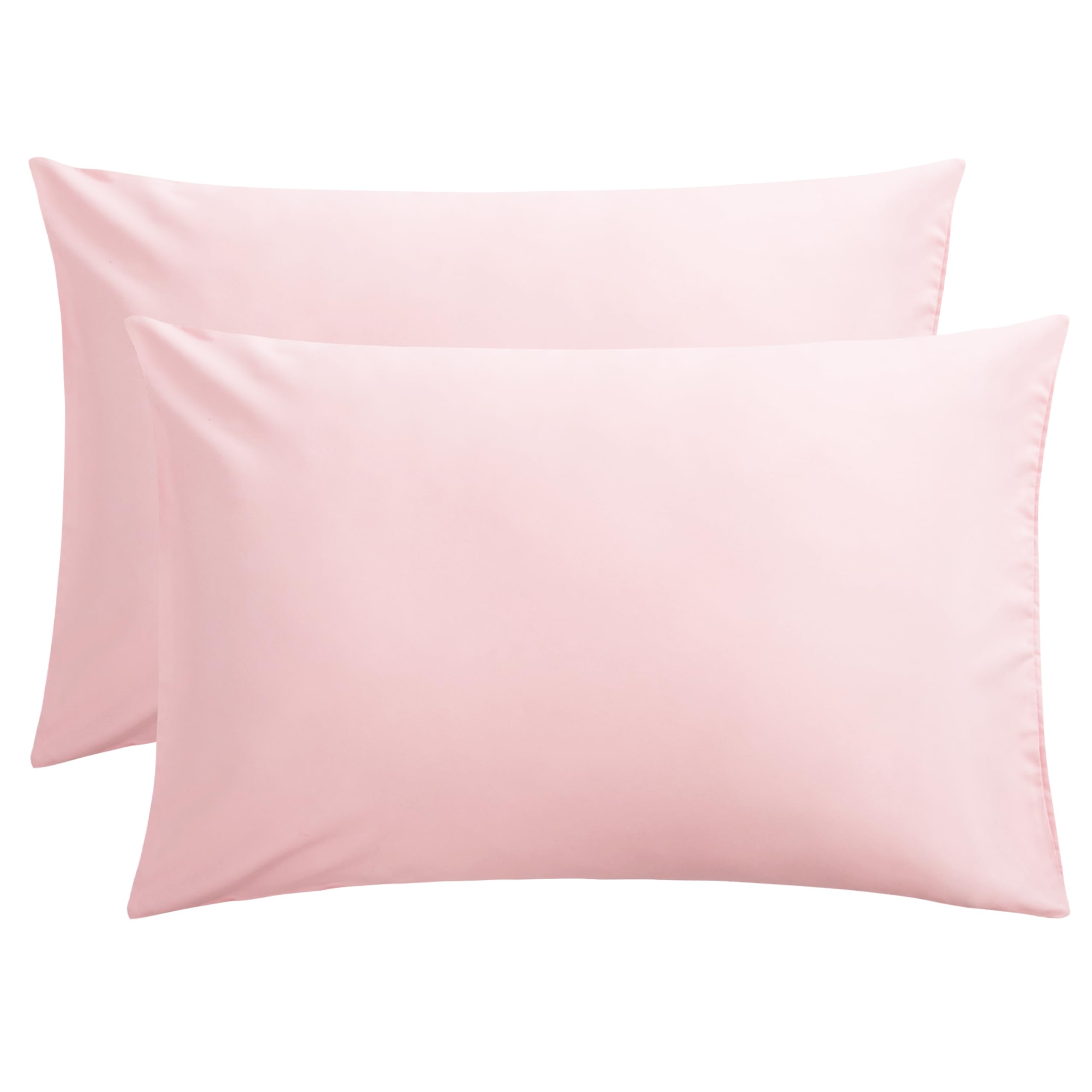FLXXIE 2-Pack Microfiber Queen Pillow Cases, Envelope Closure, Blush Pink