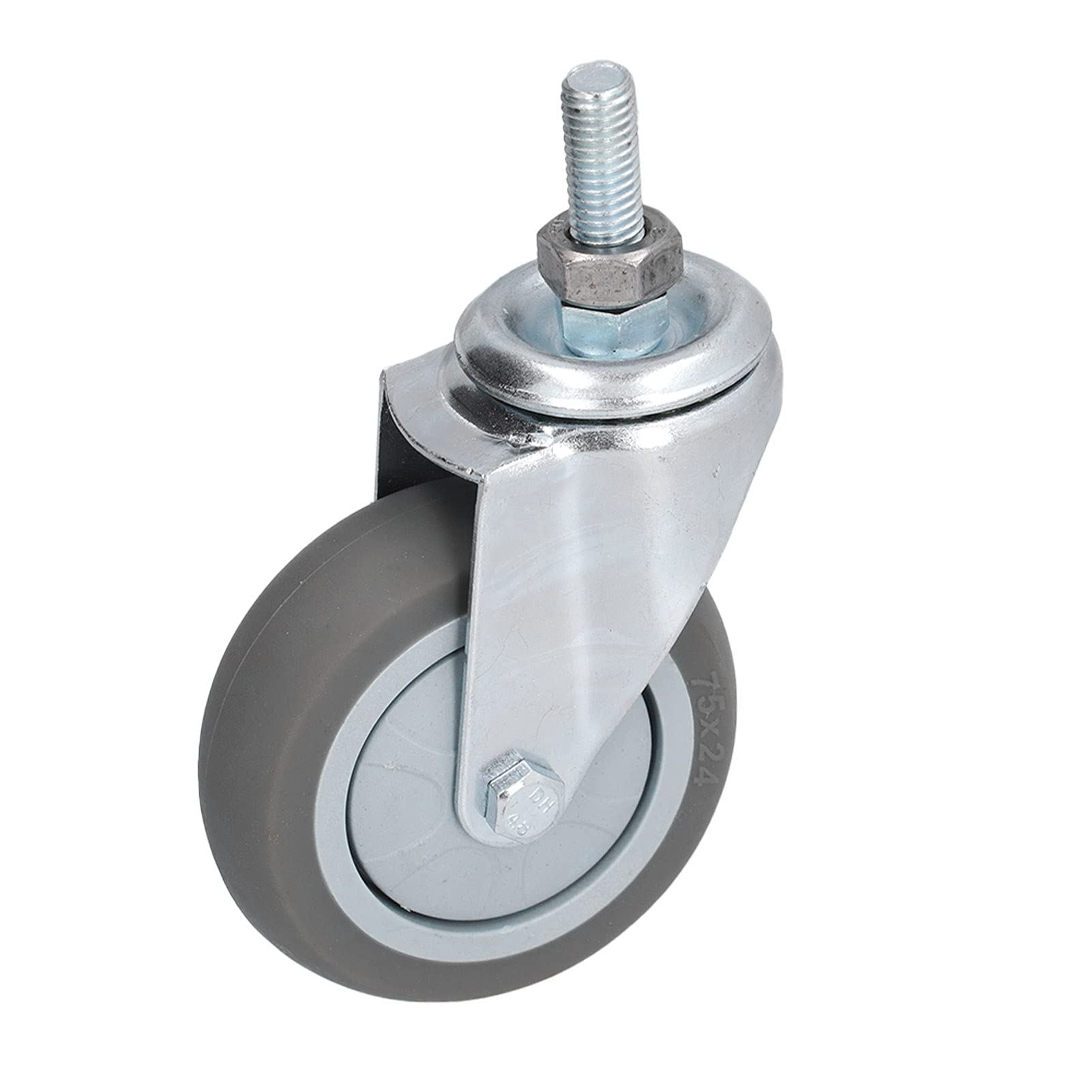 3 Zoll PVC Universal Wheel Casters mit Bremsen, Stark (keine Bremsen)