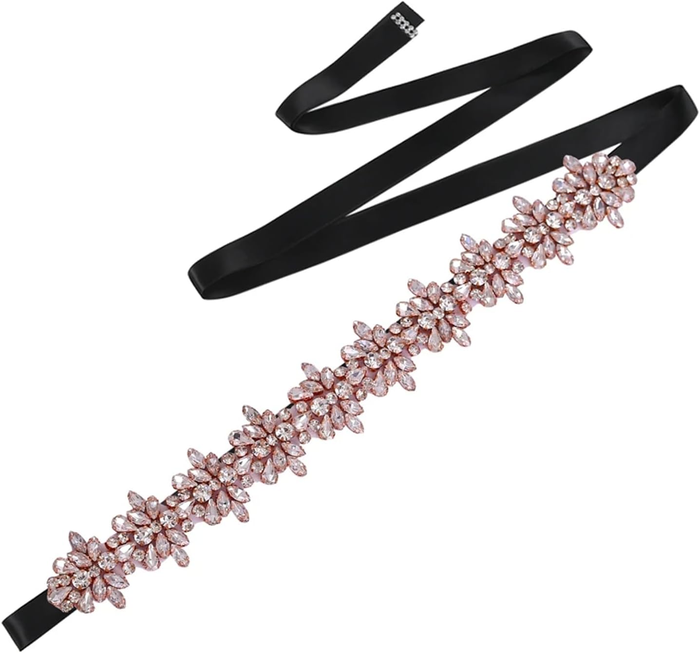 Women’S Elegant Rhinestone Encrusted Bridal Belt Bridesmaid Dress Sash Wedding Accessories For Banquet Christmas