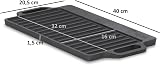 BBQ-Toro Piastra per grigliare in ghisa con maniglie | 40 x 20,5 cm | piastra reversibile, utilizzabile su ambedue le parti | rettangolare, universale e solida - 3
