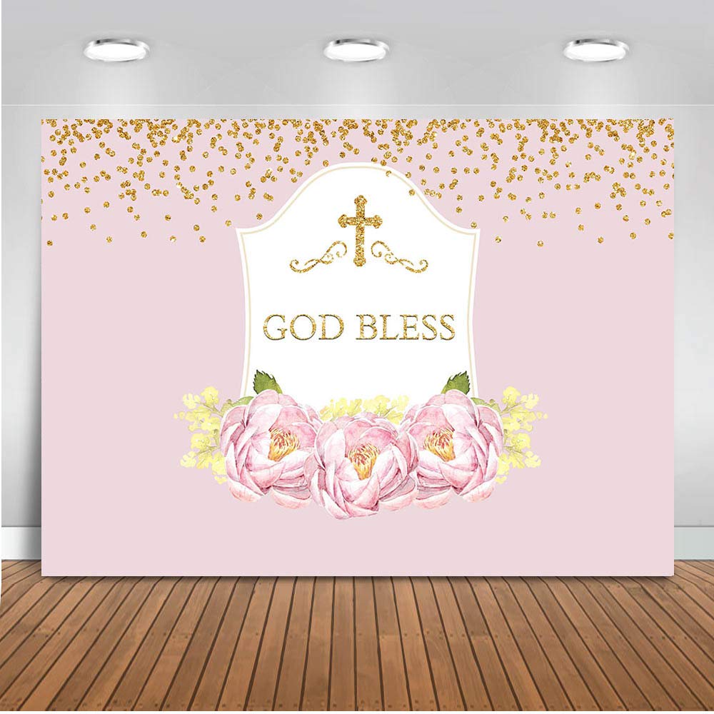 Buy Moca God Bless Party Backdrop 7x5ft Baptism Baby Shower Christening