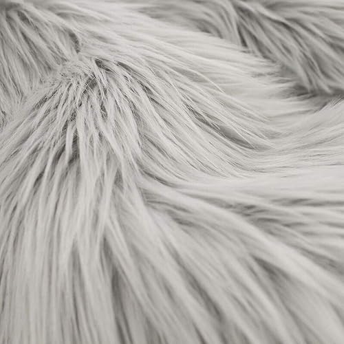 Miniatura 4 de Alfombra de piel sintética gris súper suave, mullida y esponjosa, alfombra de piso para cuarto de bebé, sala de estar, dormitorio, mesita de noche,