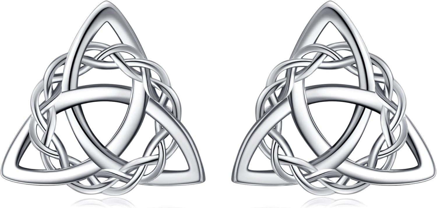 Viking Rune/Spike/Dragon/Celtic Knot/Skull Earrings Sterling Silver Black Onyx/Black Cubic Zircon Earrings Vegvisir Jewelry for Women Men