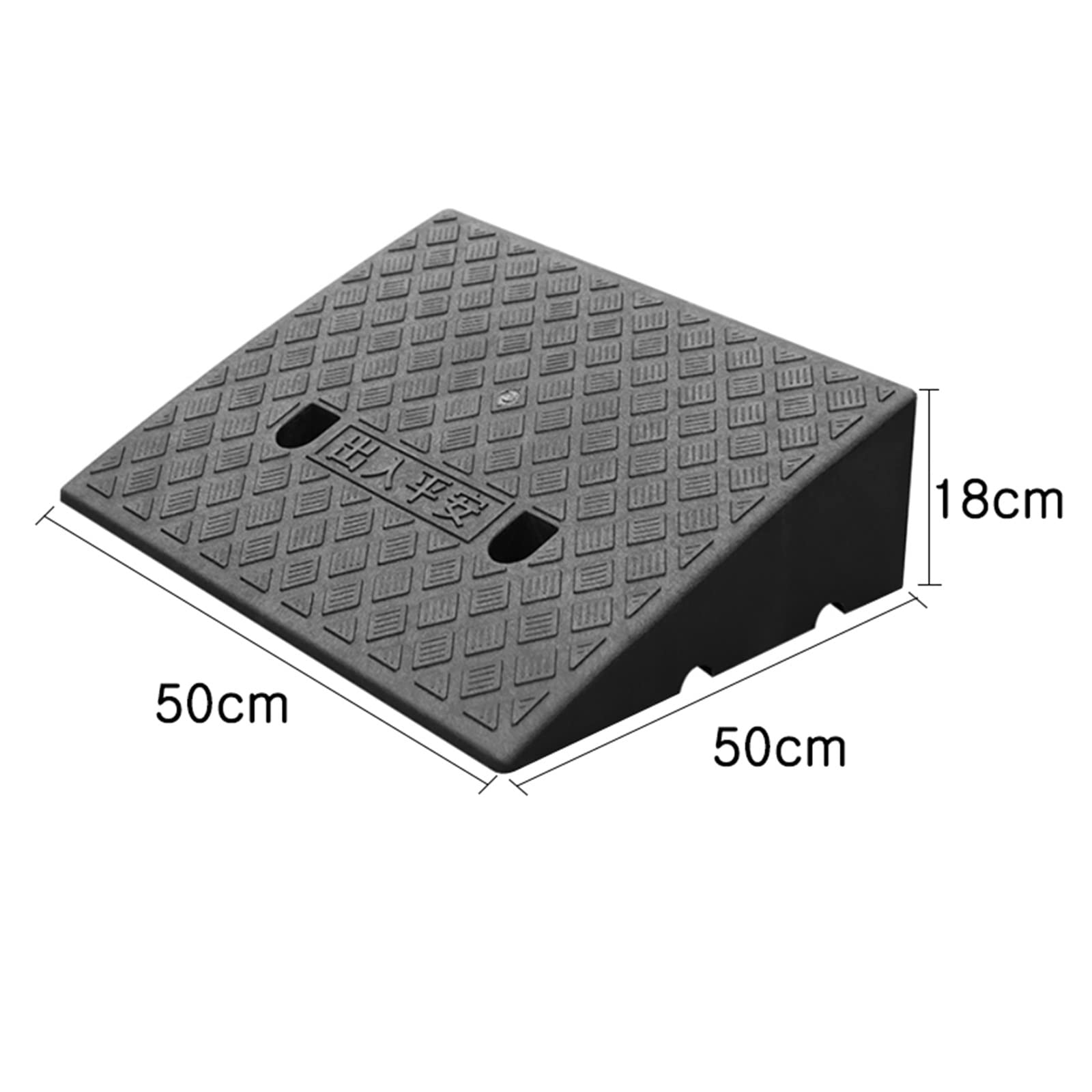 Lekki podjazd krawężnik ps, 50 x 38 cm przenośny plastikowy próg p do wózków inwalidzkich, samochodów, skuterów, deskorolek i motocykli - łatwe ładowanie i projektowanie