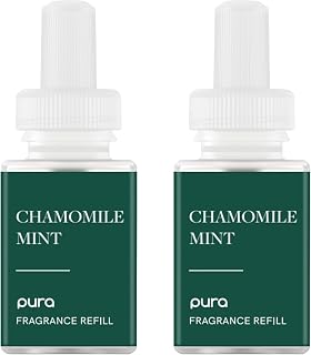 Pura Malodor Refill - Smart Home Air Diffuser - Up to 120-Hours of Premium Fragrance per Refill - Clean Diffuser Fragrance - Air Deodorizer & Odor Eliminator - 2 Pack, Chamomile Mint