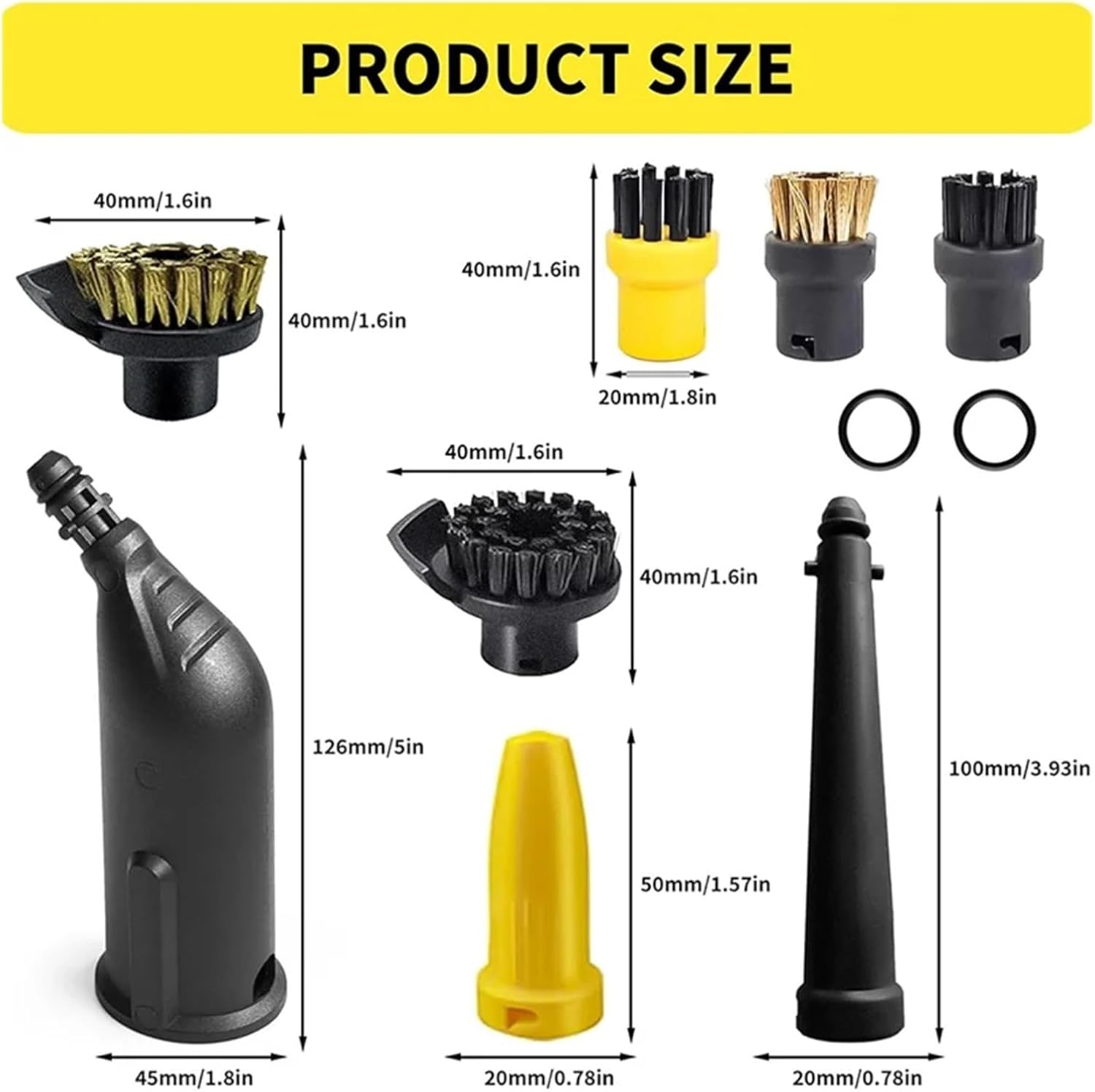 Compatible For Karcher Steam Cleaner SC1 SC2 SC3 SC4 SC5, Hand Nozzle Replacement Parts Set, Extended