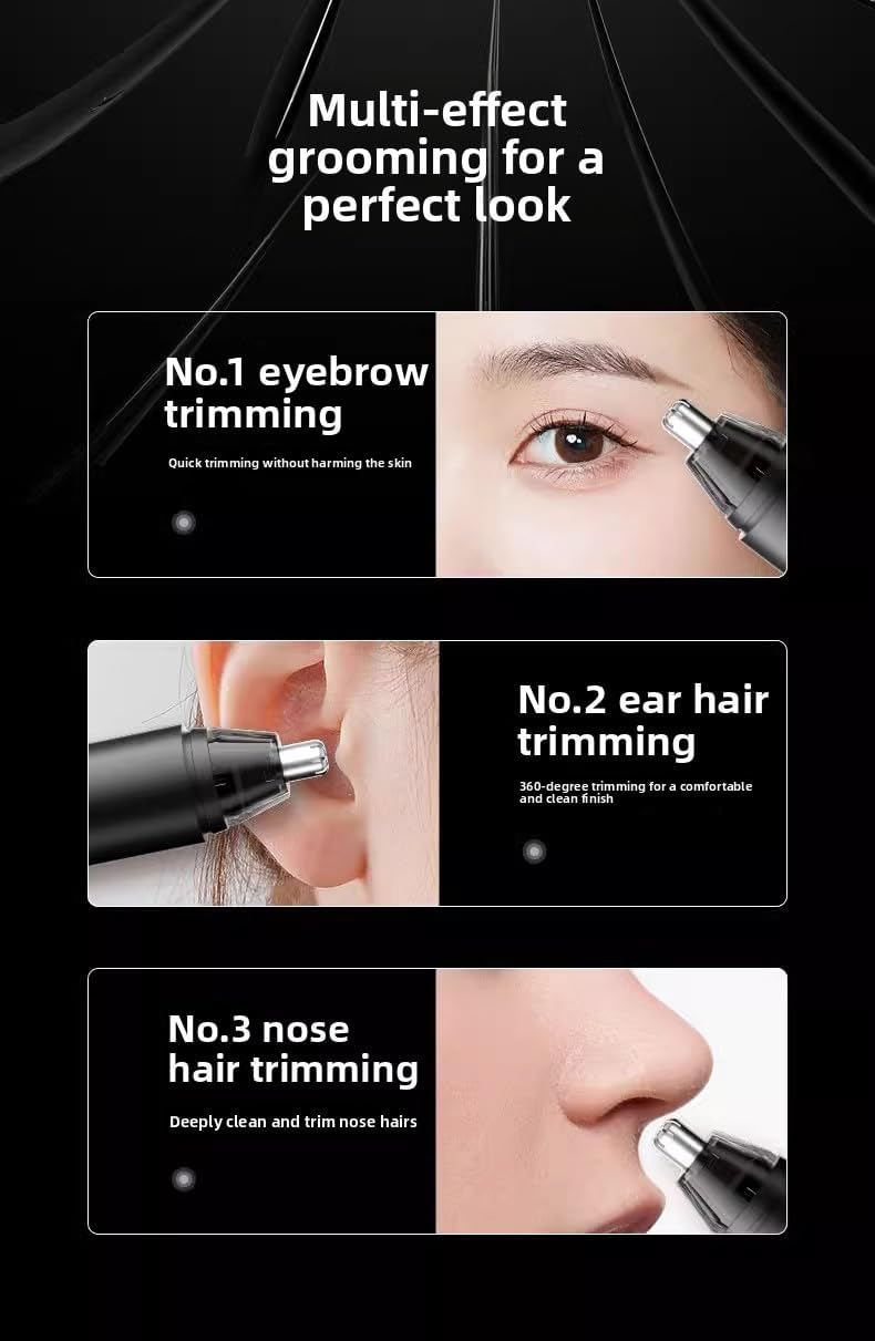 Mr Bold Electric Nose Hair Trimmer for Men. (Black)