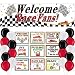 40 Pieces Race Car Party Decoration Set Welcome Race Fans Banner and Racing Cutouts and Racing Themed Balloons Race Car Party Suppliers and Favors