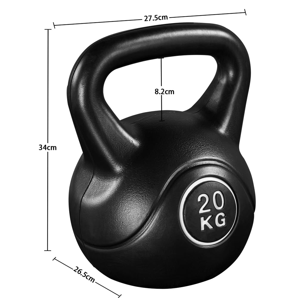 Yaheetech Kettlebell de Hormigón 8/10/16/20 kg Pesa Rusa Culturismo en Casa Gimnasio Deporte Interior Exterior