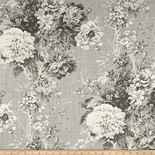 Waverly Ballad Bouquet Blend Platinum Linen, Fabric by the Yard