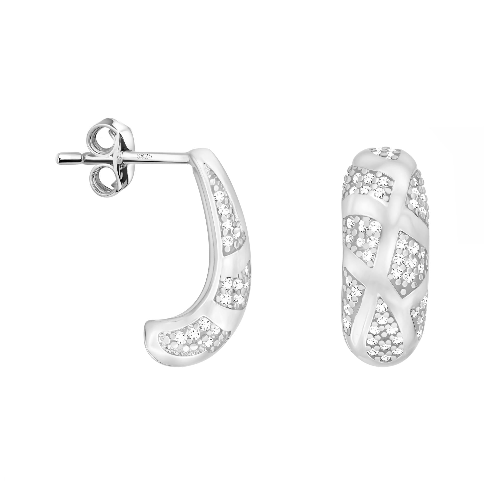 SOFIA MILANI - Damen Ohrringe 925 Silber - mit Zirkonia Steinen - Zirkonia Ohrstecker