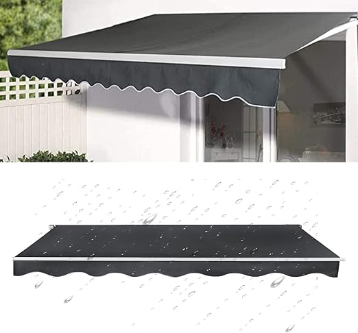 Tela De Repuesto Para Toldo Exterior - Poliéster 280g, Impermeable, UV, 280x200 Cm, Azul, Para Balcón O Jardín