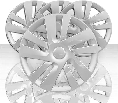 4pc 15" 10 Spoke Wheel Covers for Nissan NV200 SV Xtronic CVT-Silver 13-20