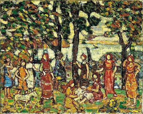 Affiches et gravures automne Prendergast toile modern salon 60x90cm