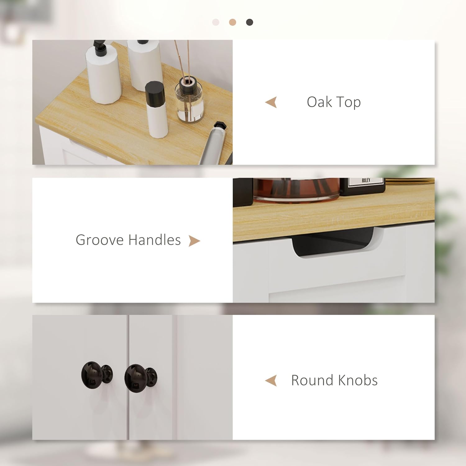 Close-up of the adjustable shelf mechanism