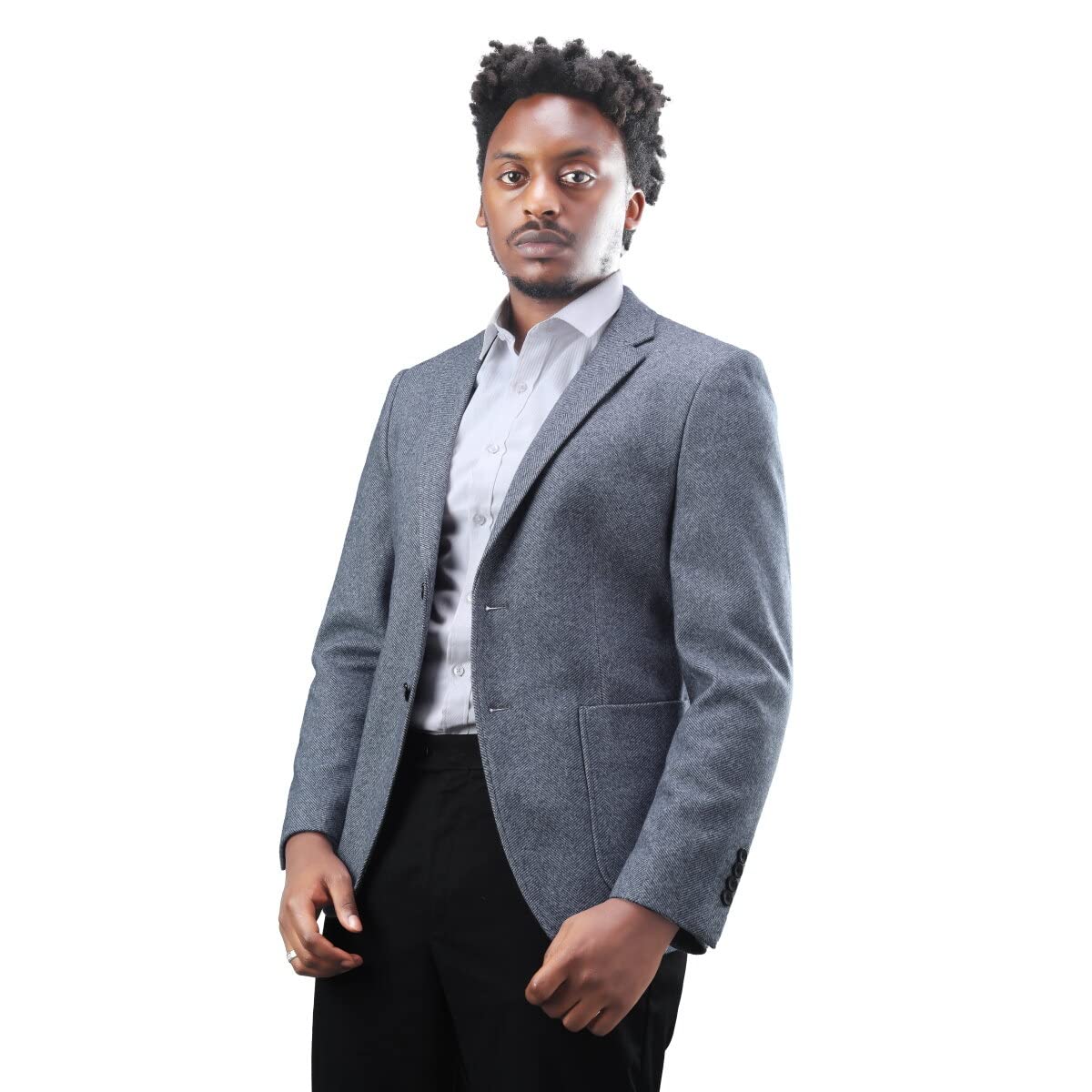 Allthemen Blazer da Uomo Regular Fit 2 Bottoni Giacca da Abito Elegante a Quadri Formale Business d'Affari