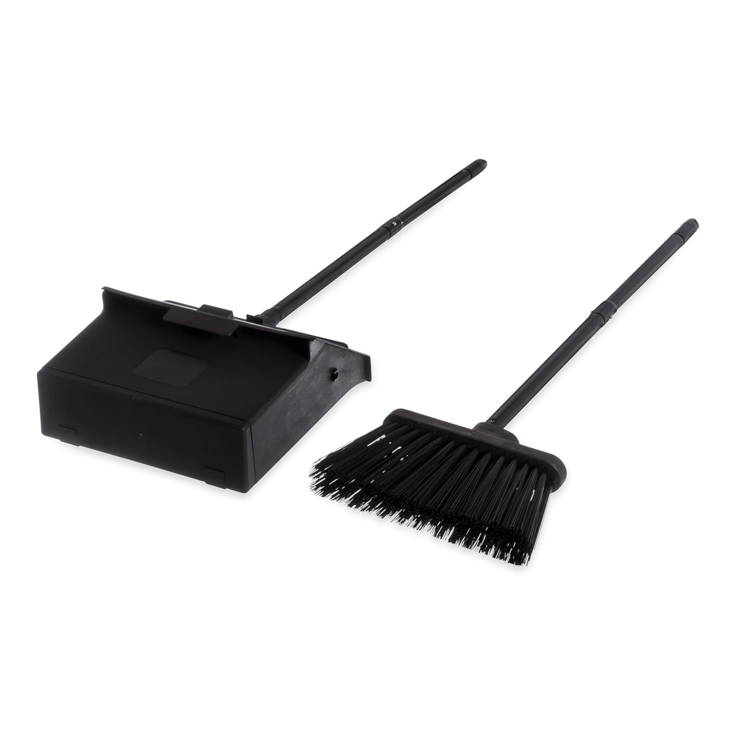 Carlisle FoodService Products Set de Recogedor Vertical Duo-Pan y Escoba, Herramientas de Limpieza Esenciales para Uso Doméstico y Comercial, Mango de 91 cm, 1 Unidad, Negro