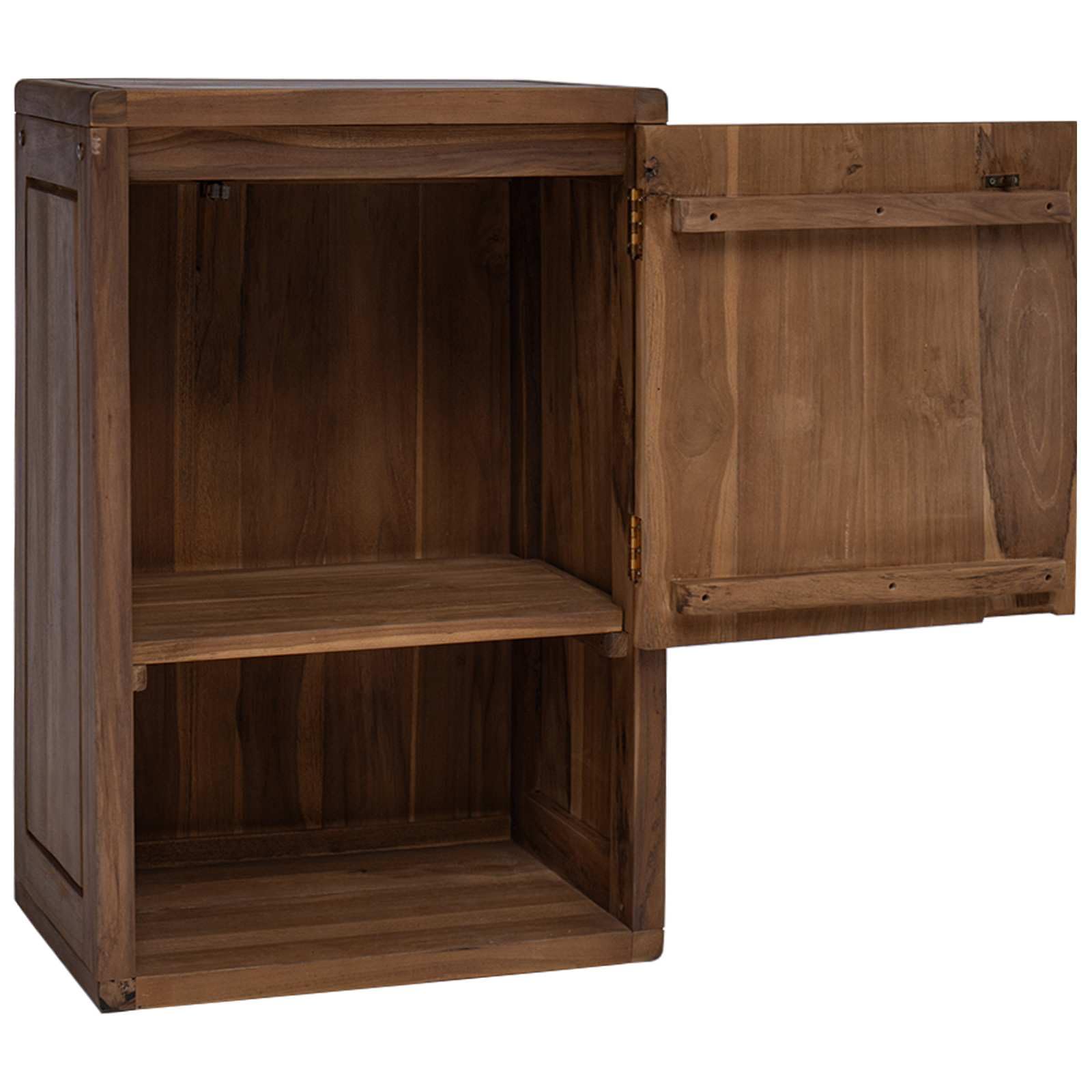 Mensola laterale da bagno in legno di teak, 45 x 30 x 70 cm