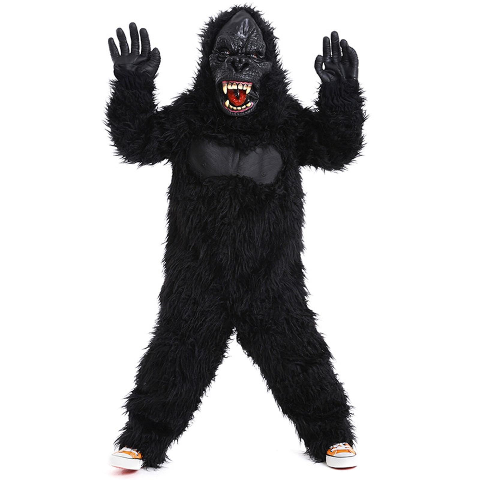 Costume da Gorilla di Halloween, Cosplay Animale Realistico per la Festa di Compleanno in Maschera, L dai 12 ai 14 Anni