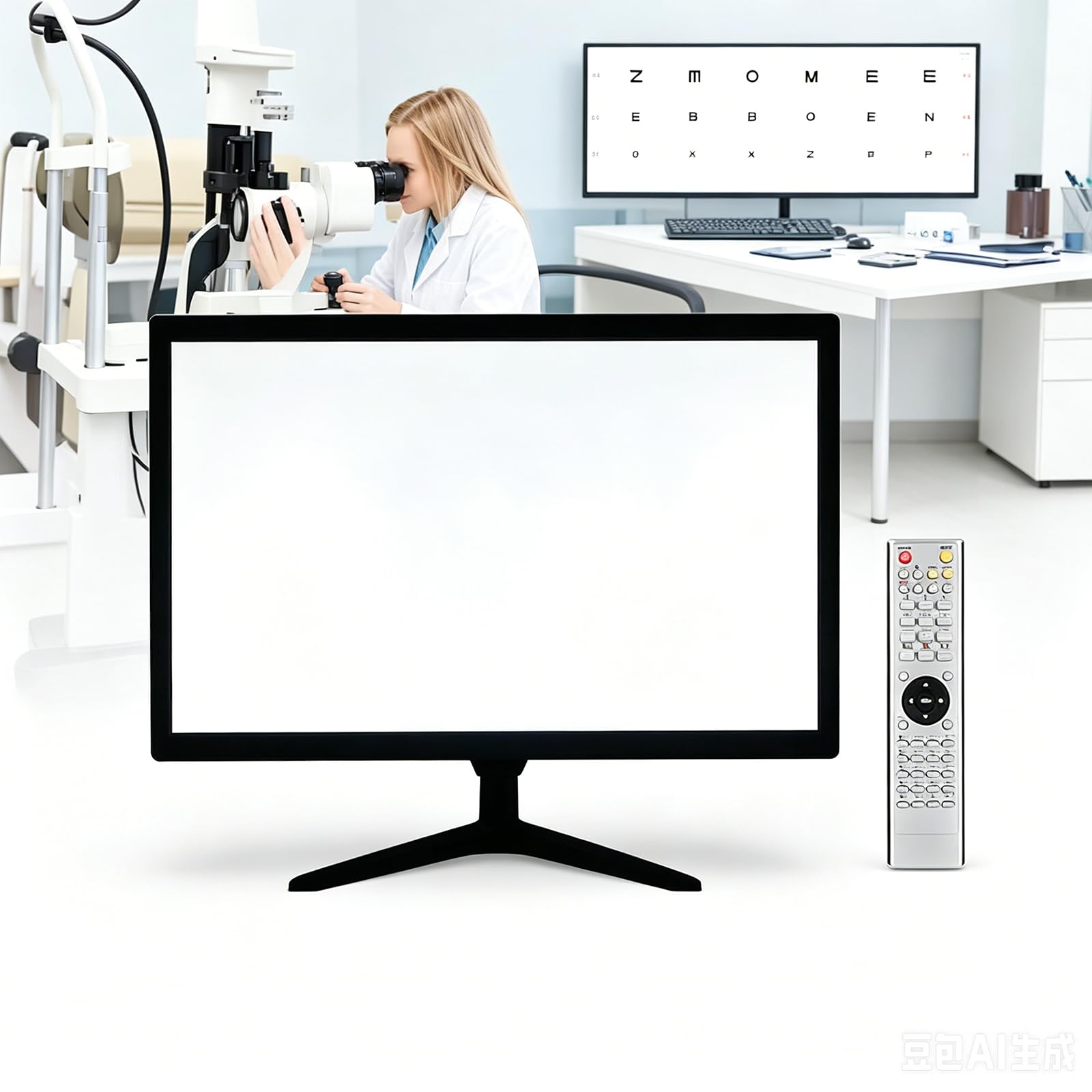 JozyJul Visual Acuity Chart Digital 18.5''/21.5"/23",Full Screen Visual Acuity Chart Digital with Remote,LCD Electronic Optical Vision Meter,Comprehensive Testing 23in