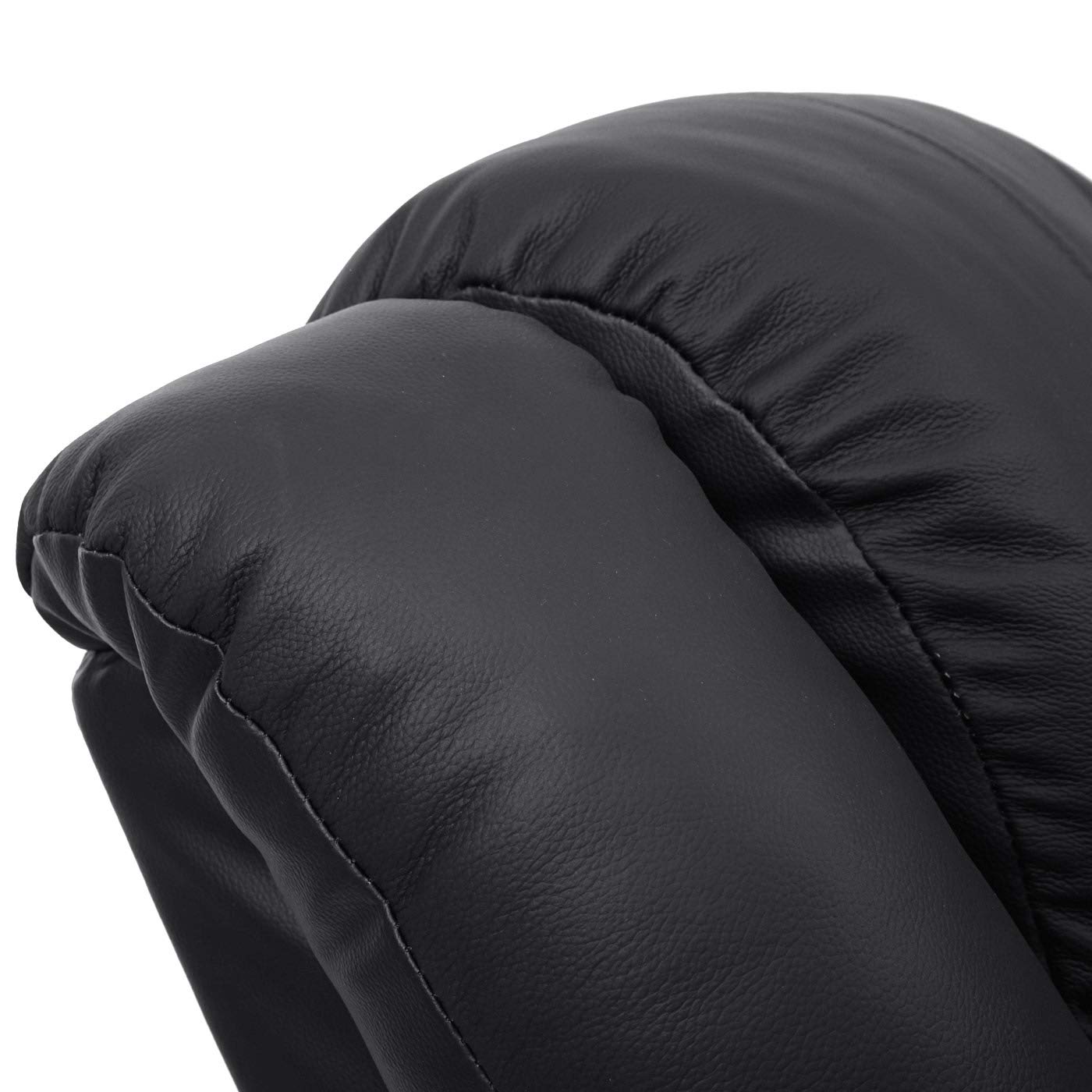 Mendler Fernsehsessel HWC-G15AM, Relaxsessel Liege Sessel, Leder + Kunstleder 101x87x100cm - schwarz