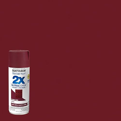 Miniatura 2 de Rust-Oleum Painter's Touch 2X Ultra Cover 249083 - Pintura en aerosol, 12 oz, vino satinado (Satin Claret Wine), 1 unidad