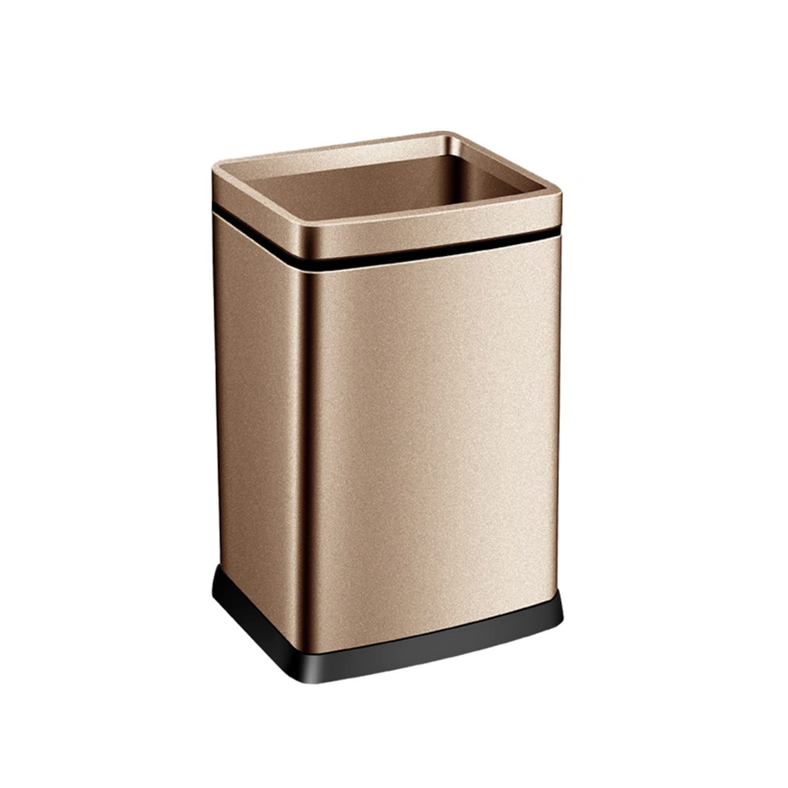 Sdydsge One Color Bin， Bin 12L/15L/18L/25 Kitchen Bathroom Toilet Stainless Steel Garbage Cans Homecovered Large Liviroom Simple Office Waste Paper Basket