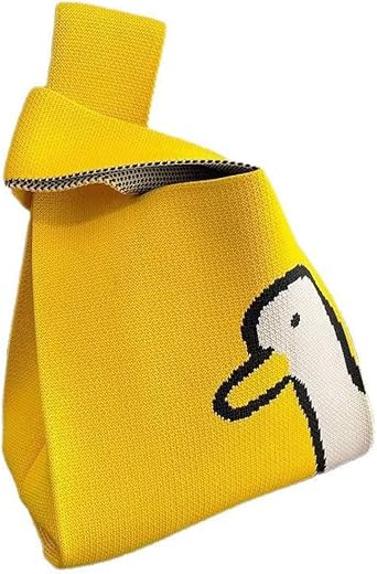 Cybersnc Crochet Wrist Handbag for Women, Wristlet Handbag Sleeve Knot, Pouch Portable knitted lightweight foldable Small ...