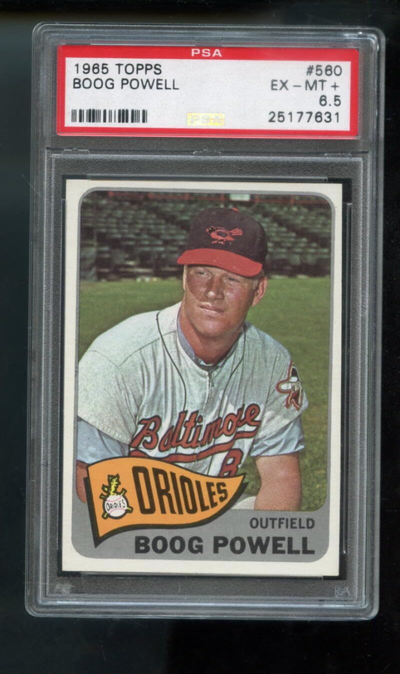 1965 Topps #560 Boog Powell PSA 6.5 Graded Baseball Card MLB Baltimore Orioles