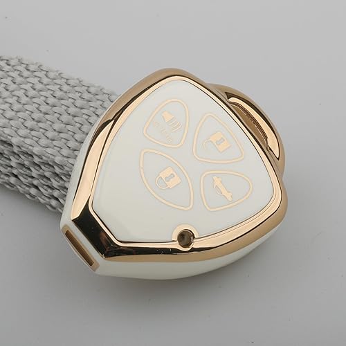 Miniatura 4 de Funda para llavero con llavero de metal compatible con Toyota Avalon 2008-2013, Camry 2007-2011, Corolla 2008-2013, accesorios Venza, funda de