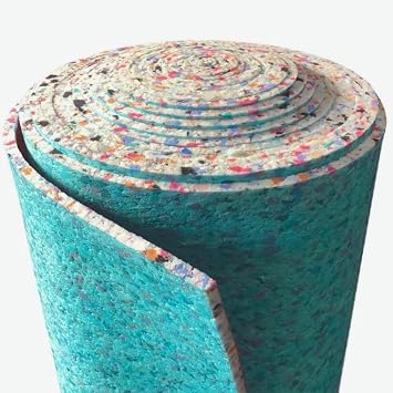 Carpet Underlay Soft 8mm Thickness 15m  Roll | Cushioned PU Foam | Noise Reducing Thermal Insulation Carpet Underlay