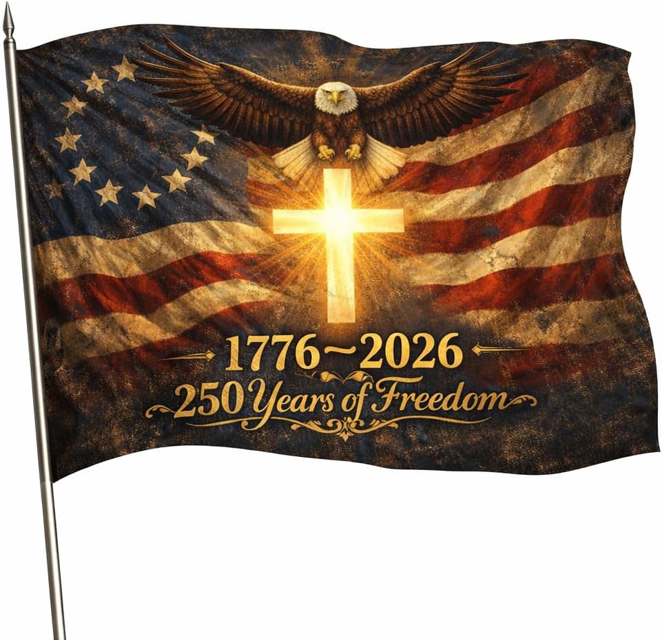 America 250 Flag – 250th Anniversary USA Double Sided 3-Ply Outdoor Flag, We The People 1776-2026 Patriotic Yard & House Banner for 4th of July (5, 3X5)