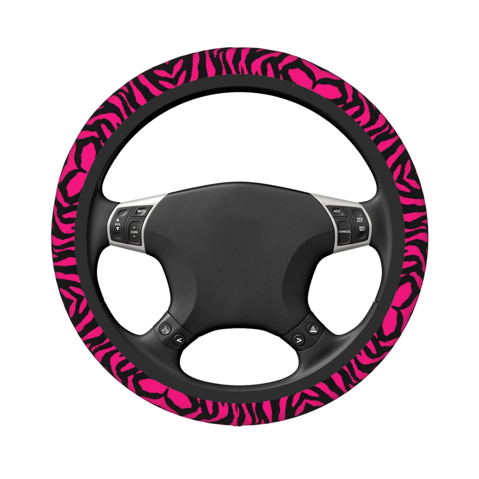 Housse De Volant Floral Rétro En Néoprène - Taille Universelle 38 Cm, Antidérapante, Lavable, Pour Voiture, Cadeau Original
