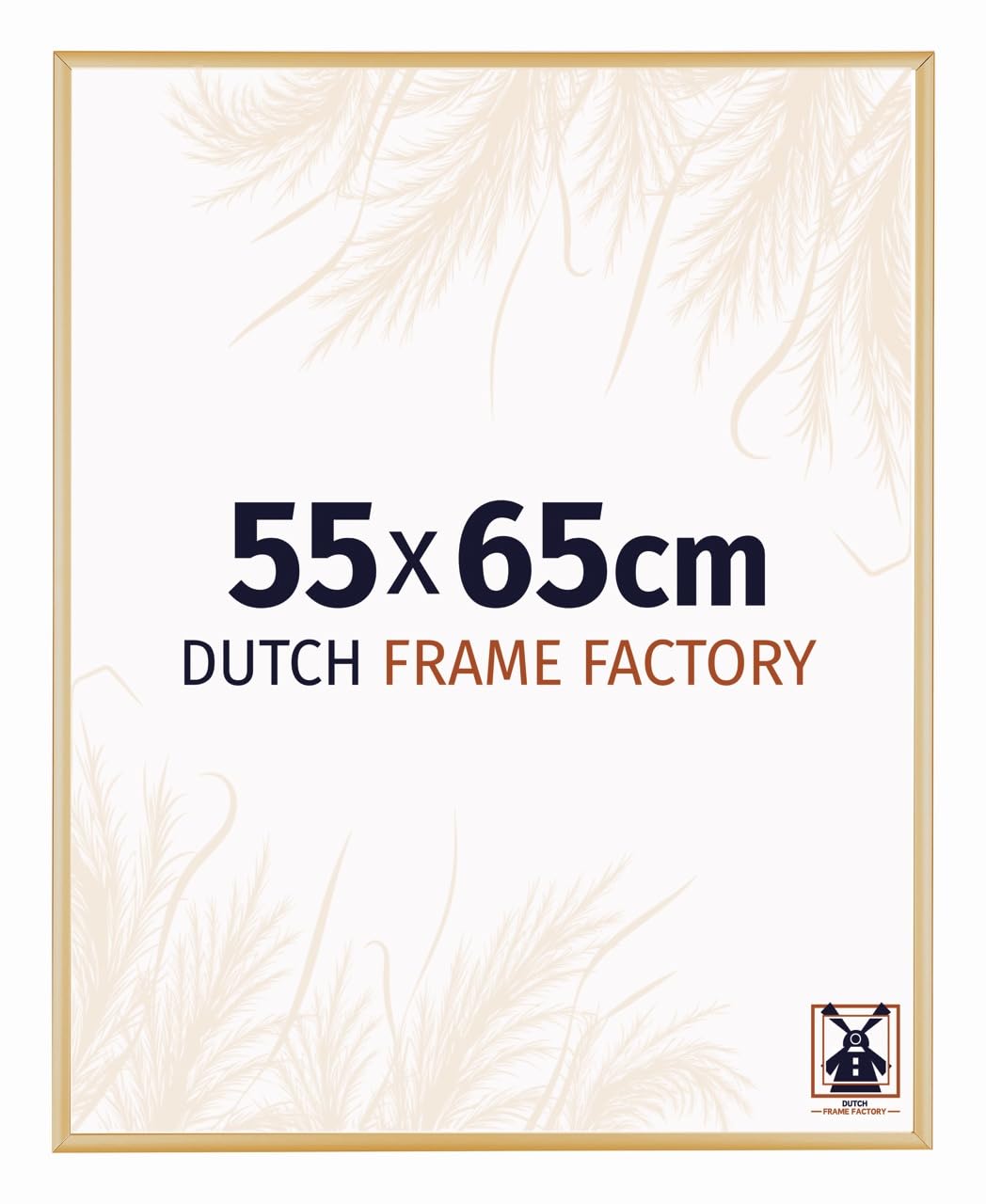 Dutch Frame Factory - Picture frame 55x65 cm - Gold Vintage - Aluminium Picture frame with Antireflex Acrylic glass - Photo frame 55x65 cm - Kampen