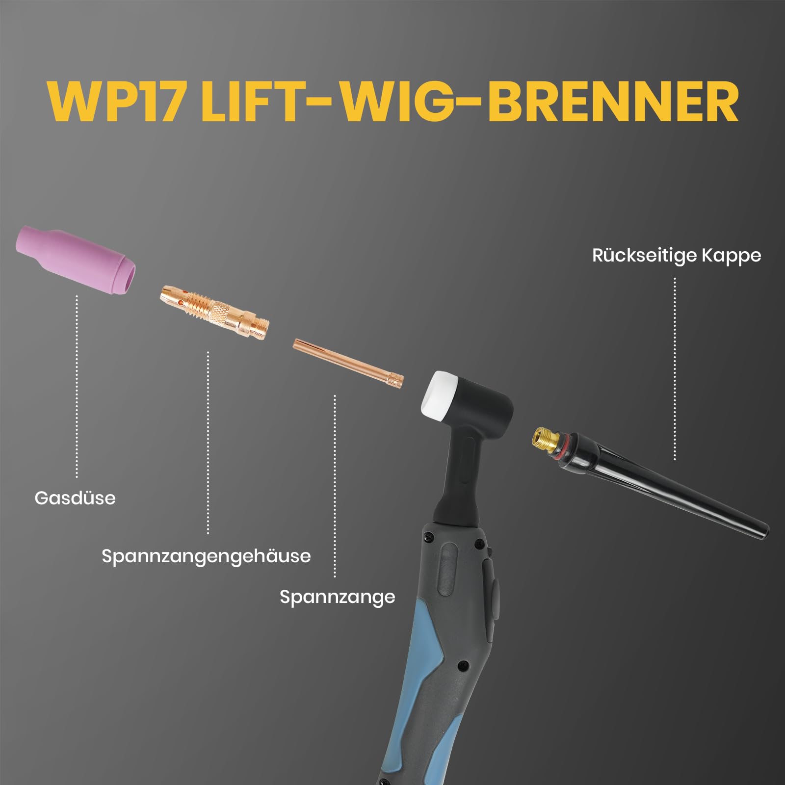 WIG Schweißgerät SSIMDER 140 A 2 in 1 Lift WIG/MMA Schweißgerät mit WP-17 WIG Schweißbrenner Elektroden Schweißgerät TIG-200 IGBT Inverter Schweißgerät Geeignet für Farm Repair Home DIY Autoreparatur