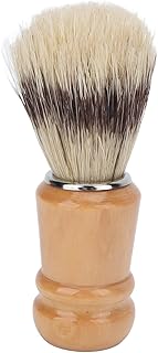 Escova de barbear masculina, escova de barbear macia, cabo de madeira, adequado para a pele, ferramenta de barbear para barba facial, escova de barbear para creme de barbear, espuma sabão, escova de barbear cerdas