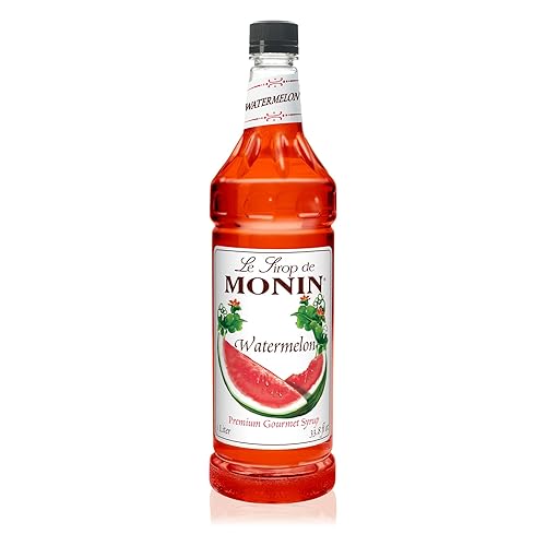 Miniatura 1 de Monin - Botella de plástico con jarabe de sabor a sandía (1 litro)