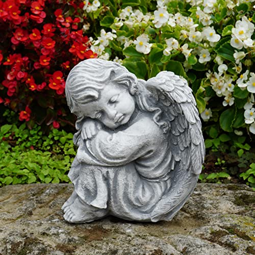 Ange en pierre massive pour une décoration de tombe digne - 3