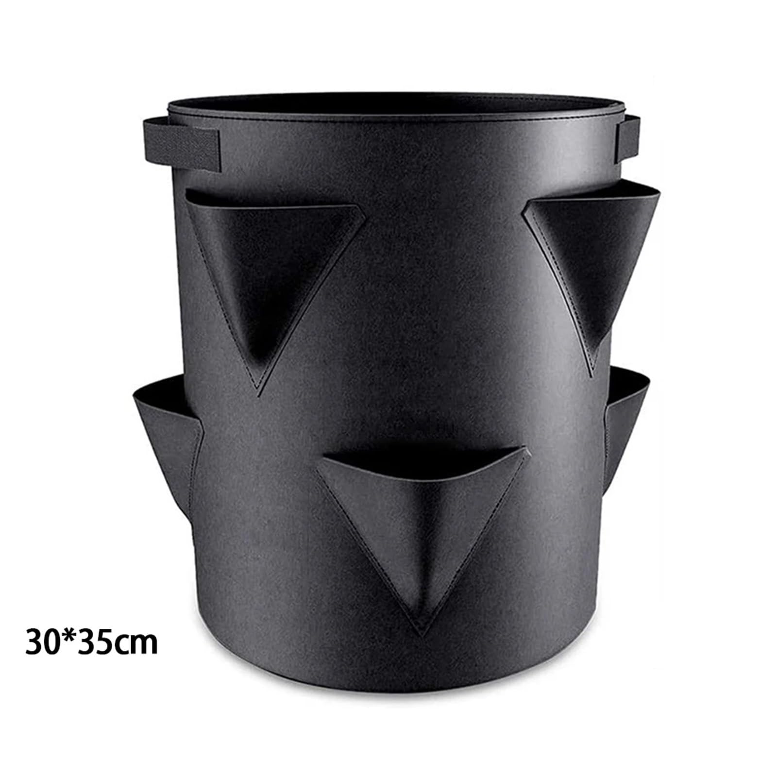 Pflanzsack Aus Vlies Stof 2piece Indoor Grow Bags Breathable Planters for Strawberry Plants for Garden(10gallon 8 Hole)