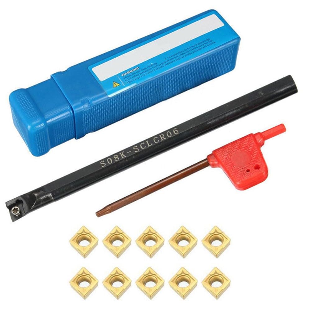 Barre S08K-SCLCR06 8 mm contre les vibrations d'alésage avec 10 plaquettes