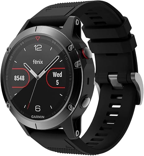 Vista 9 de Compatible con Garmin Fenix 5X, correa de silicona de repuesto para Garmin Fenix 5X/Fenix 5X Plus/Fenix 6X/Fenix 6X Pro/Fenix 7X/Fenix 7X 5