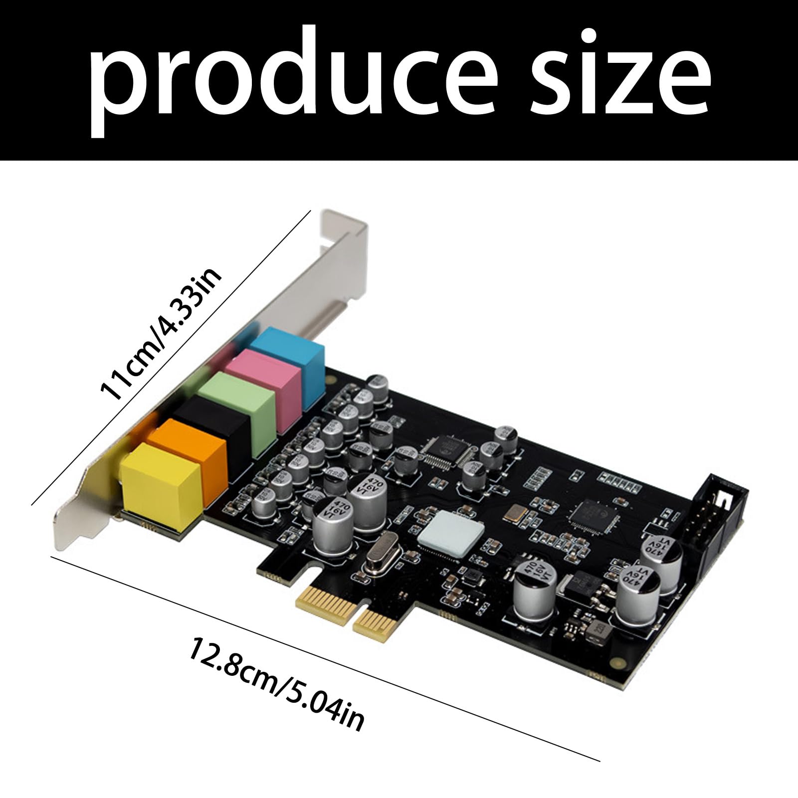 Scheda audio PCIe ST117 CM6212 7.1CH Plug and Play Nessun driver necessario per piattaforme multiple Scheda audio PCIe densa